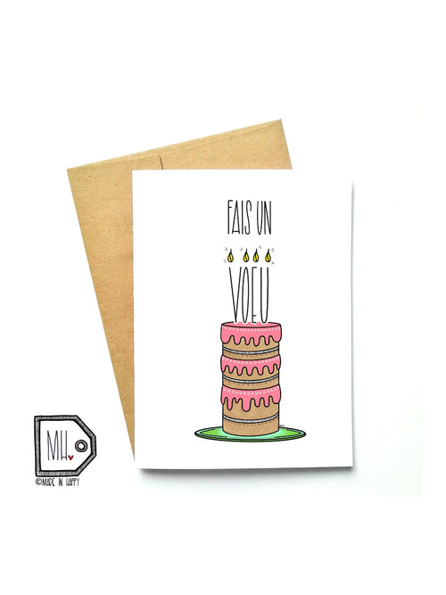 Carte de souhaits - Fais un voeu