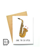 Carte de souhaits - J'aime ton sax appeal