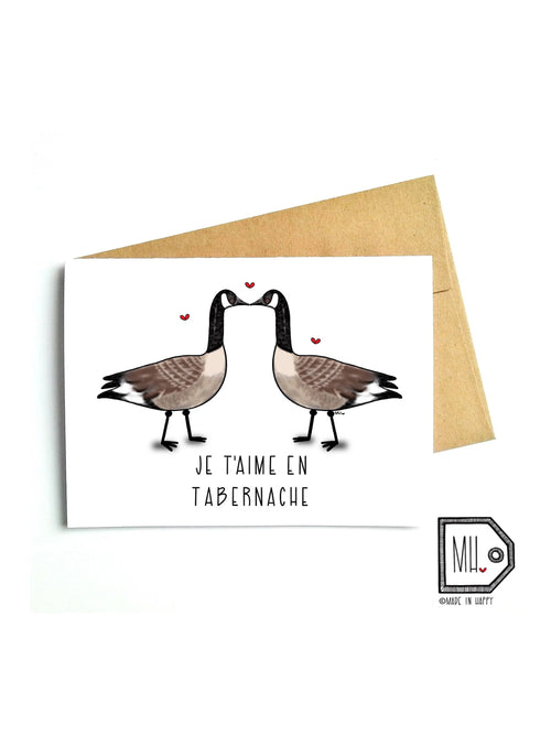 Carte de souhaits - Je t'aime en tabernache