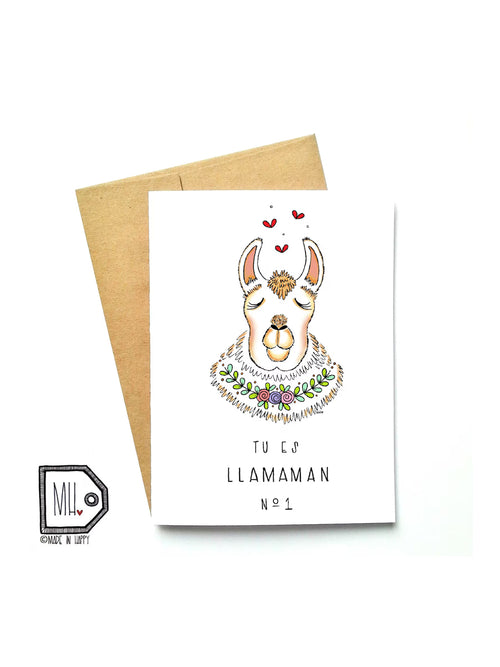 Carte de souhaits - Llamaman no 1