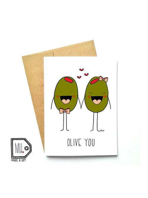 Carte de souhaits - Olive You
