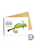 Carte de souhaits - Tu mets de la couleur dans ma vie