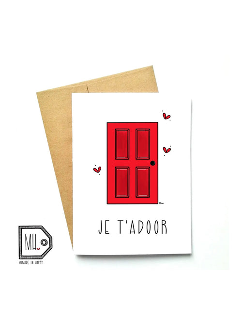 Carte de souhaits - Je t'adoor
