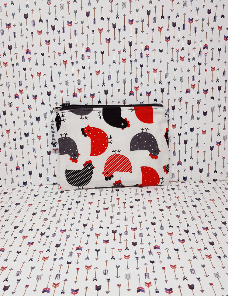 Sac à collations poulets. Vendu chez Tah-dah !