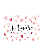 Carte de souhaits - Je t'aime coeurs