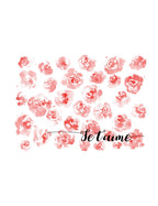 Carte de souhaits - Je t'aime roses