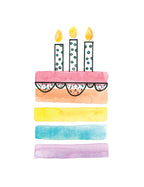 Carte de souhaits - Gâteau d'Anniversaire