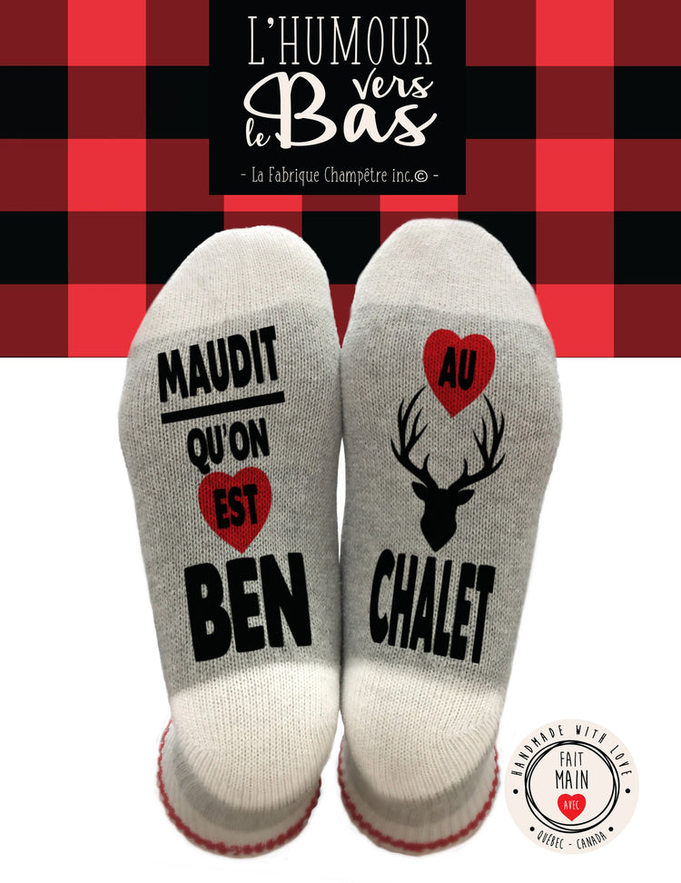 Bas de laine humoristiques - Maudit qu&