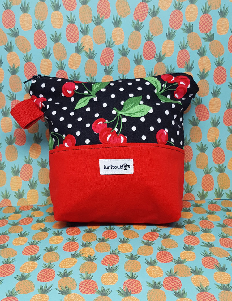 Sac à collation cerises. Vendu chez tah-dah !