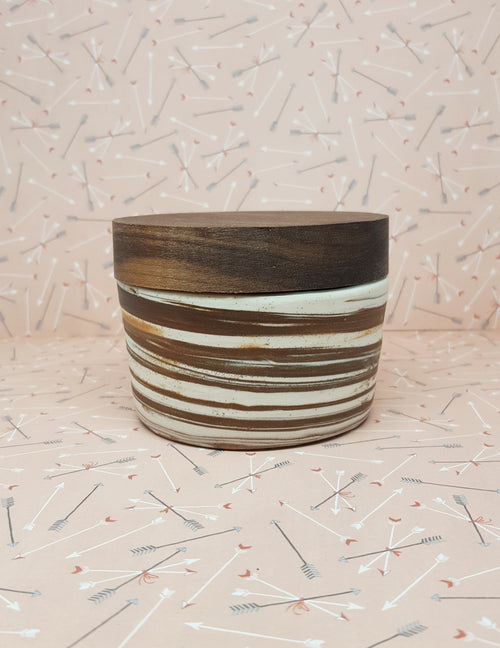 Pot à trésors en céramique - Brun