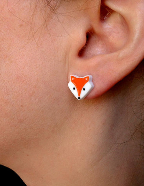 Boucles d'oreilles renards. Vendues chez Tah-dah !