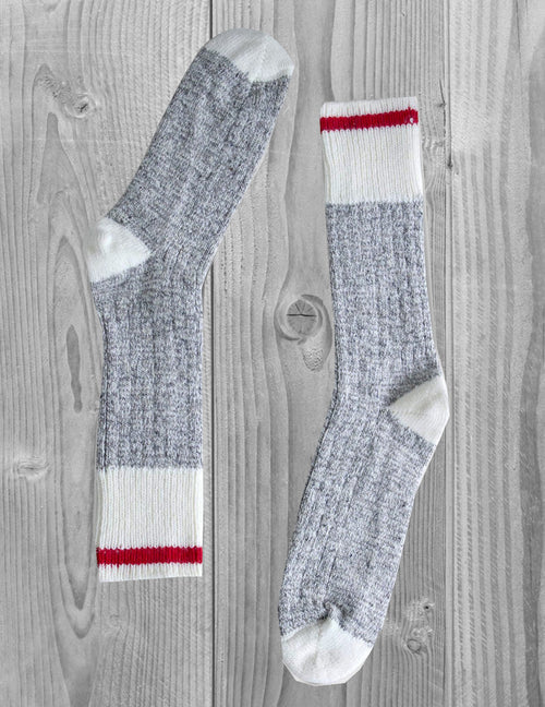 Bas de laine - Barre rouge