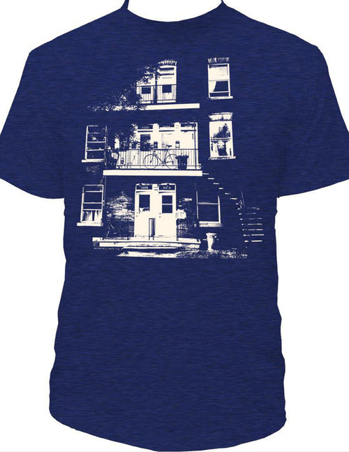 Propagez votre urbanité avec ce t-shirt pour homme! Triplex indigo. Vendu chez Tah-dah !