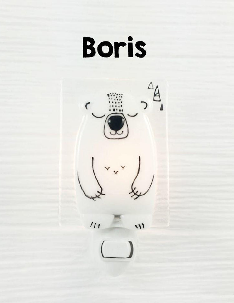 Veilleuse en verre ours polaire pour enfants. Vendue chez Tah-dah !