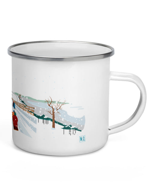 Tasse en émail région du Québec - La Capitale-Nationale. Vendue chez Tah-dah !