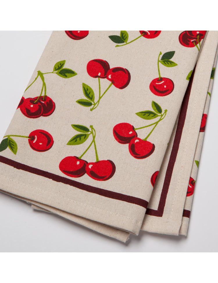 Linges à vaisselle - Cerises. Vendu chez Tah-dah !