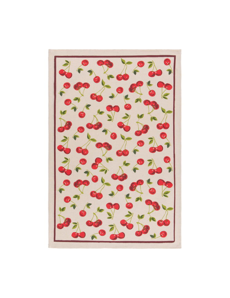 Linges à vaisselle - Cerises. Vendu chez Tah-dah !