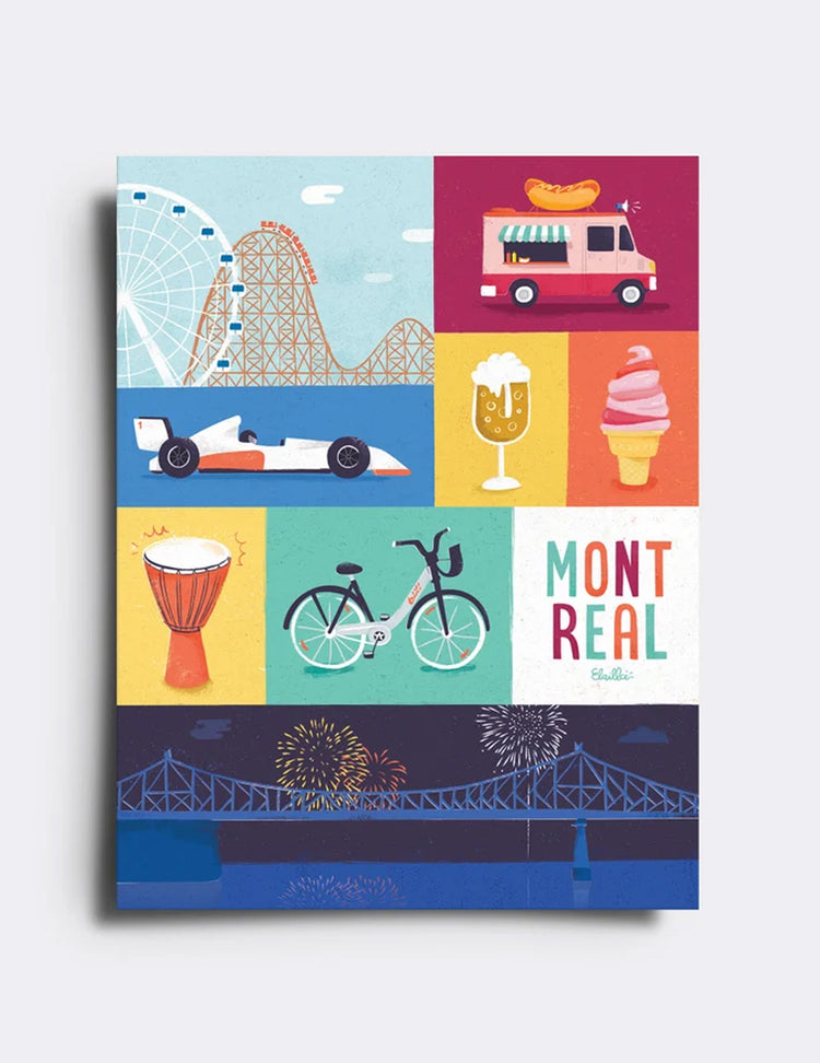 Carte postale - Été à Montréal. Vendue chez Tah-dah !