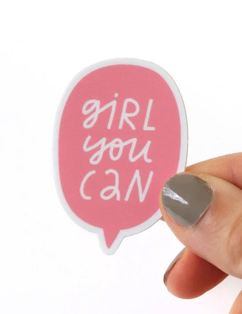 Des autocollants pour tous les goûts ! Girl you can. Vendus chez Tah-dah !