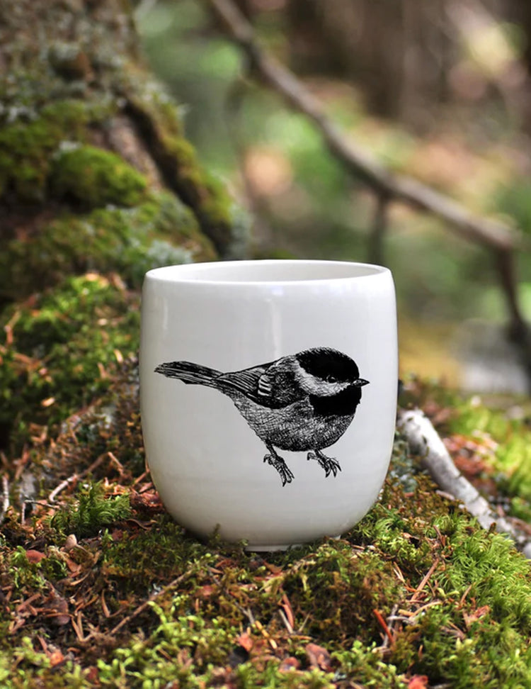 Gobelet en porcelaine - la Mésange. Vendu chez Tah-dah !