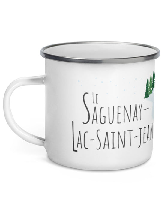 Tasse en émail - Le Saguenay-Lac-Saint-Jean Hiver