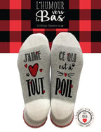 Bas de laine humoristiques - J'aime tout ce qui est à poil!