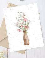 Carte de souhaits plantable  - Bouquet