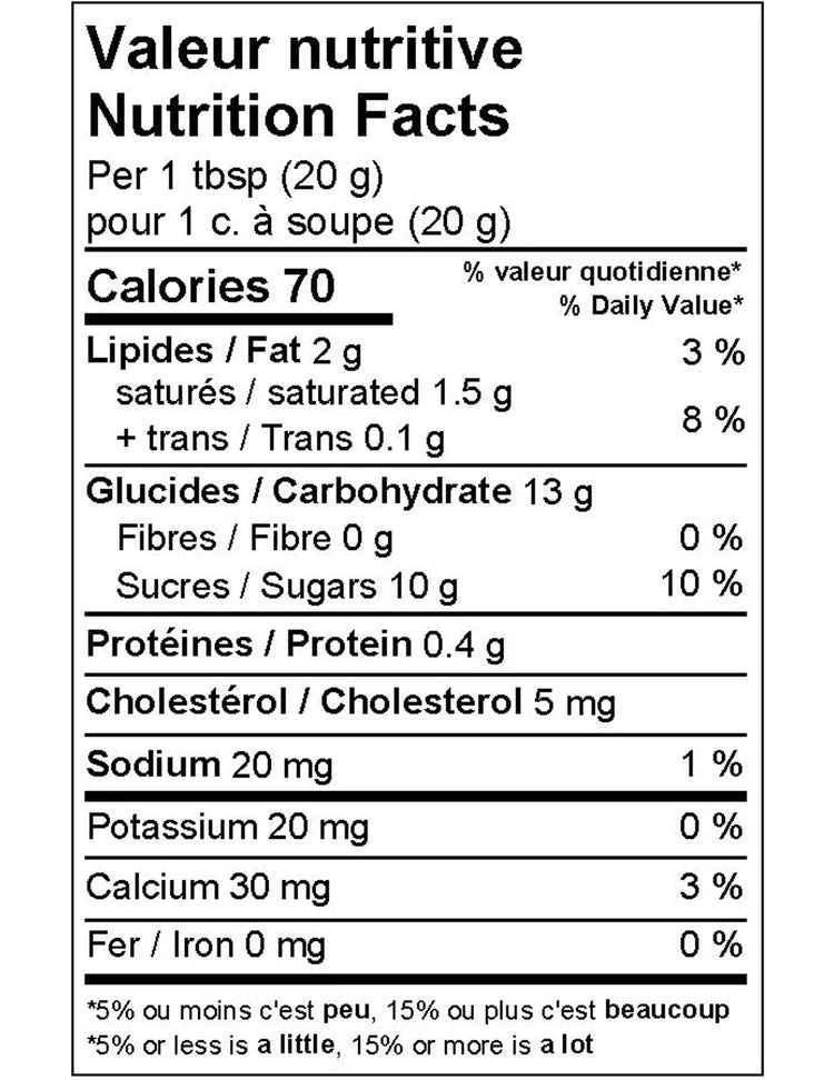 Caramel - Au Beurre. Vendu chez Tah-dah !