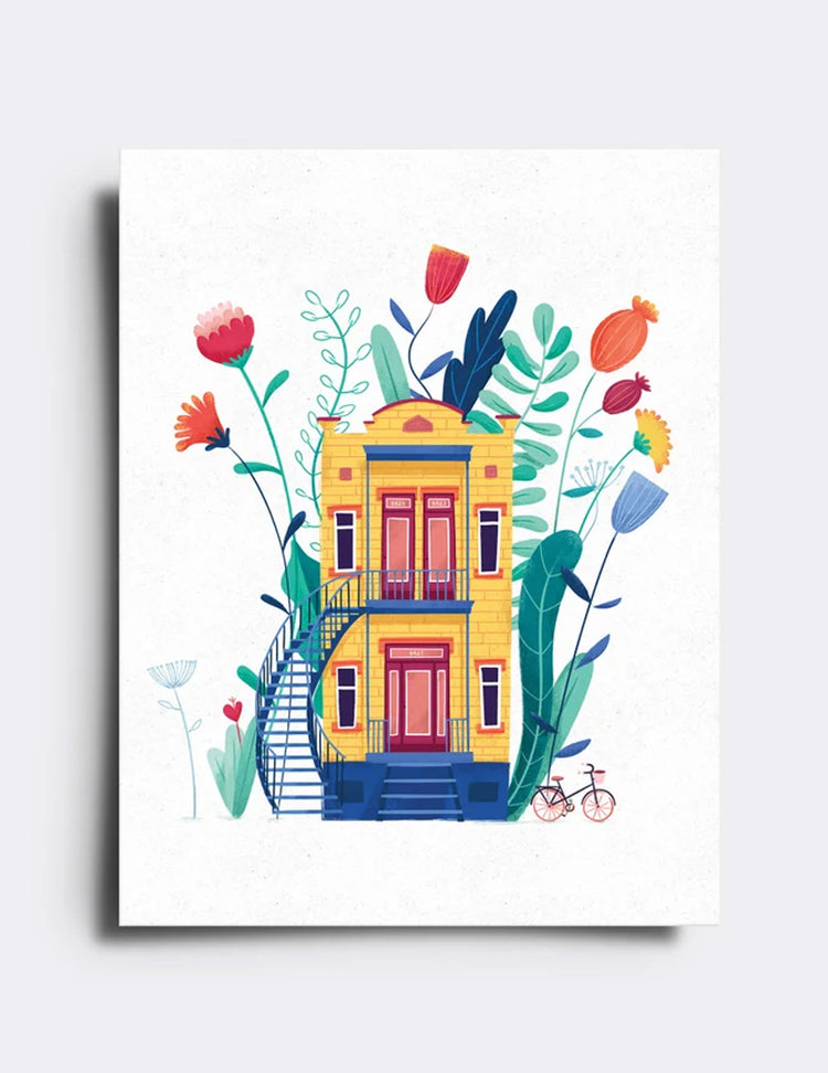 Carte postale - Façade de Montréal. Vendue chez Tah-dah !
