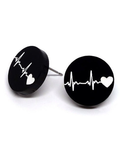 Ces boucles d'oreilles lilipop attireront des sourires! Fréquence cardiaque. Vendues chez Tah-dah !