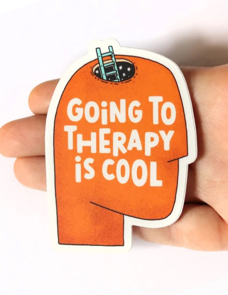 Des aimants et des autocollants pour tous les goûts ! Going to therapy is cool. Vendus chez Tah-dah !