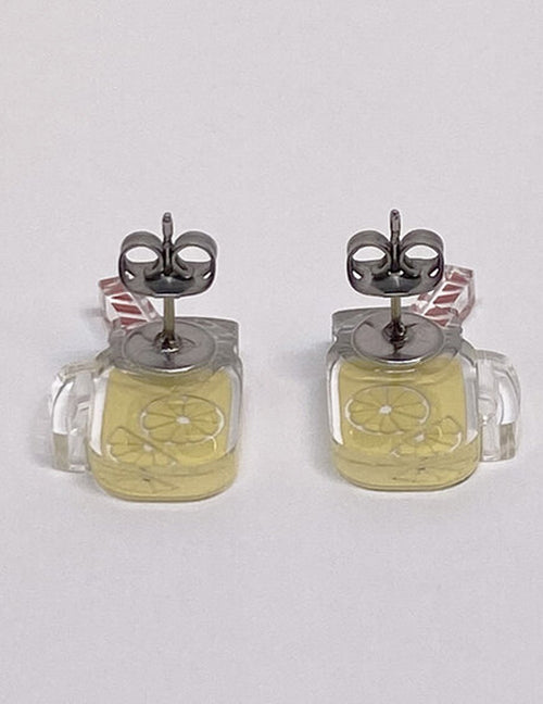 Ces boucles d'oreilles lilipop attireront des sourires! Limonade. Vendues chez Tah-dah !