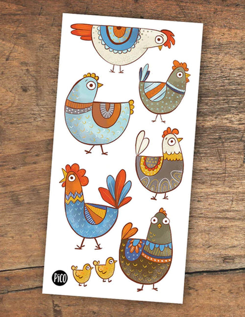 Tatouages temporaires - Les Poules