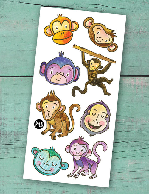 Tatouages temporaires - Les Singes Amusants
