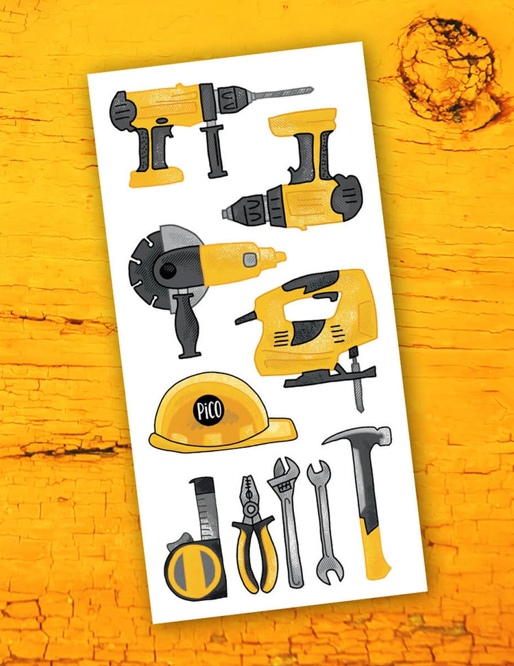 Tatouages temporaires pour enfants. Les outils. Vendus chez Tah-dah !