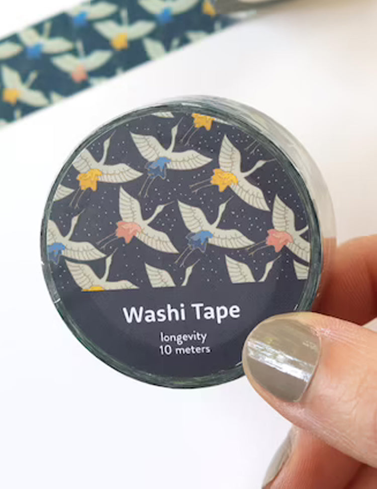 Du ruban adhésif washi pour vos cahiers de notes ou même votre bullet journal ! Grue. Vendu chez Tah-dah !