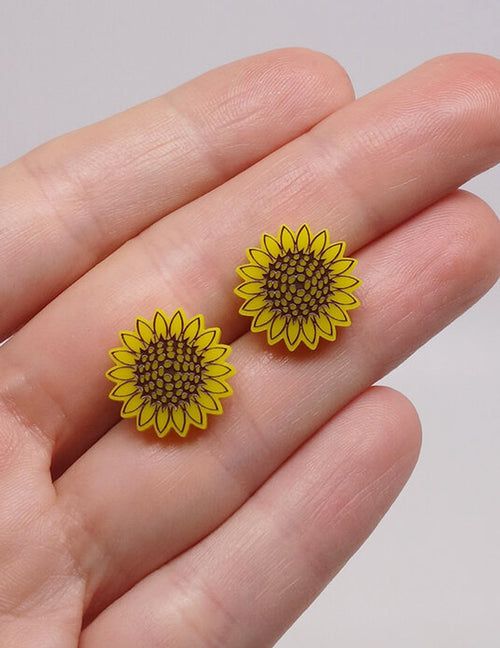 Boucles d'oreilles - Tournesol