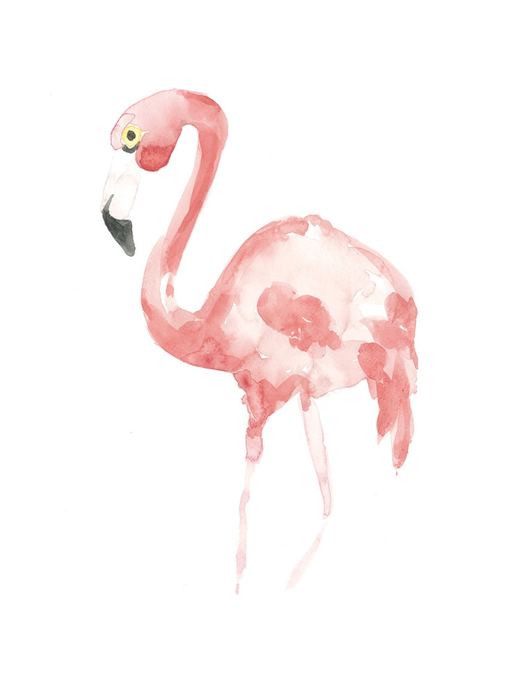 Carte de souhaits - Flamant rose. Vendue chez Tah-dah !