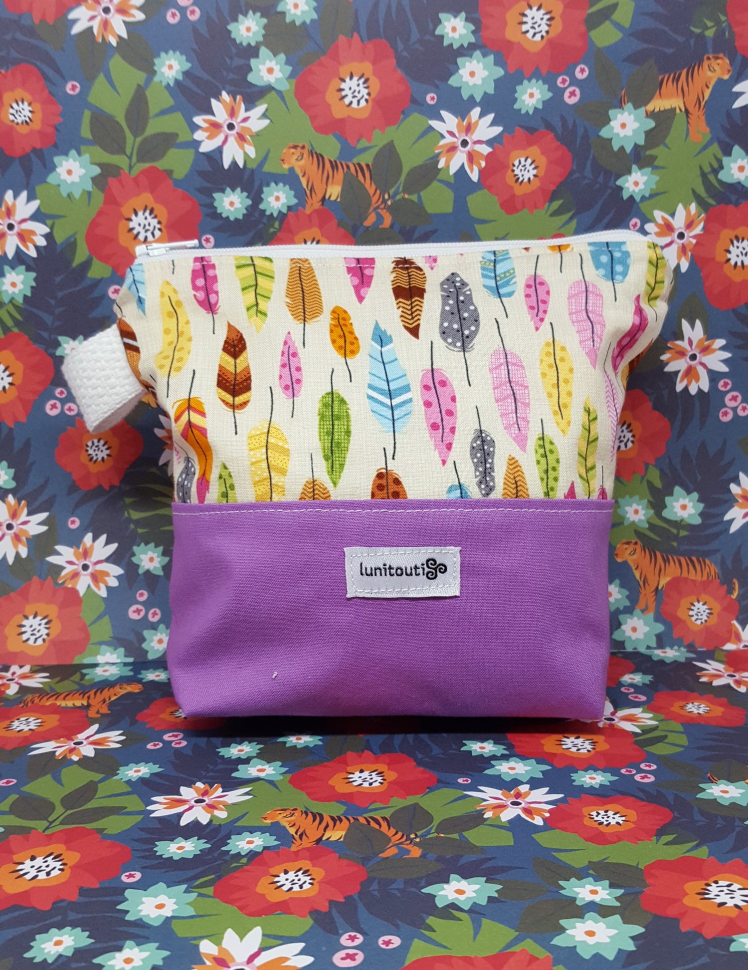 Sac à collations réutilisable - Plumes, Vendu chez Tah-dah ! 