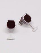 Boucles d'oreilles - Vin rouge