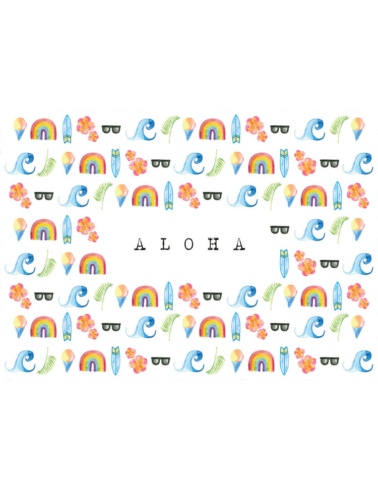 Carte de souhaits - Aloha. Vendue chez Tah-dah ! 