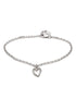 Bracelet en argent simple et élégant. Cœur texturé. Vendu chez Tah-dah ! 