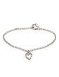 Bracelet en argent simple et élégant. Cœur texturé. Vendu chez Tah-dah ! 
