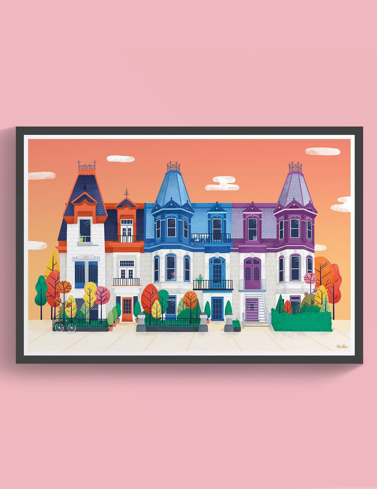 Affiche - Square Saint Louis automne. Vendue chez Tah-dah ! 