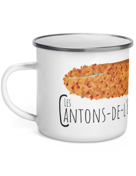 Tasse en émail région du Québec - Les Cantons-de-l&