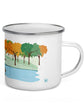 Tasse en émail région du Québec - Le Centre-du-Québec. Vendue chez Tah-dah !
