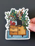Des aimants et des autocollants pour tous les goûts !  Chat noir avec plantes. Vendus chez Tah-dah ! 
