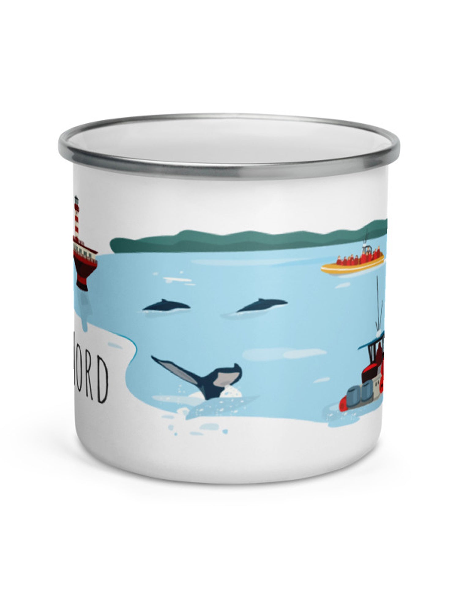 Tasse en émail région du Québec - La Côte-Nord Zodiaque. Vendue chez Tah-dah !