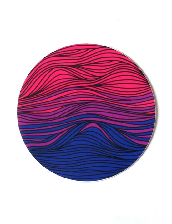 Des aimants et des autocollants pour tous les goûts ! LGBTQ+ friendly . Drapeau bisexuel. Vendus chez Tah-dah ! 