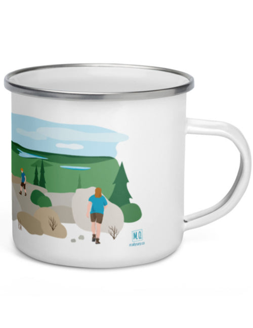 Tasse en émail région du Québec - L'Estrie. Vendue chez Tah-dah !